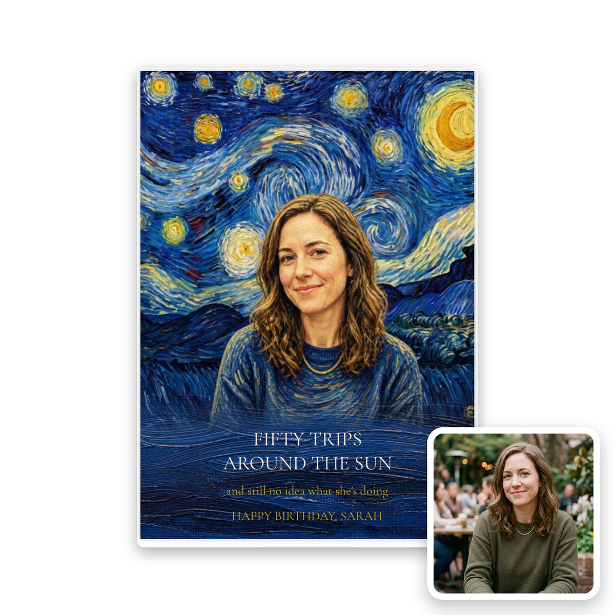 Birthday Starry Night Card