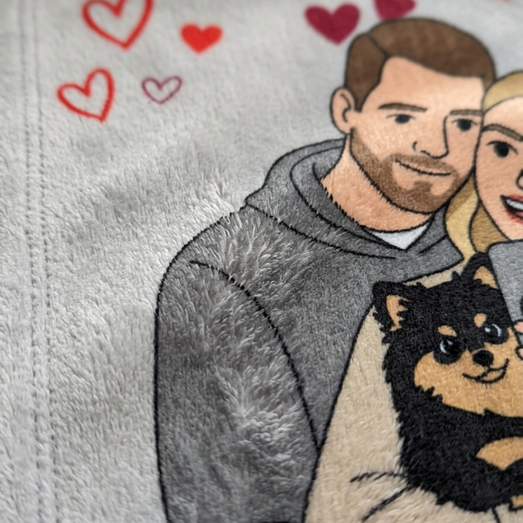 Cartoon Love Blanket