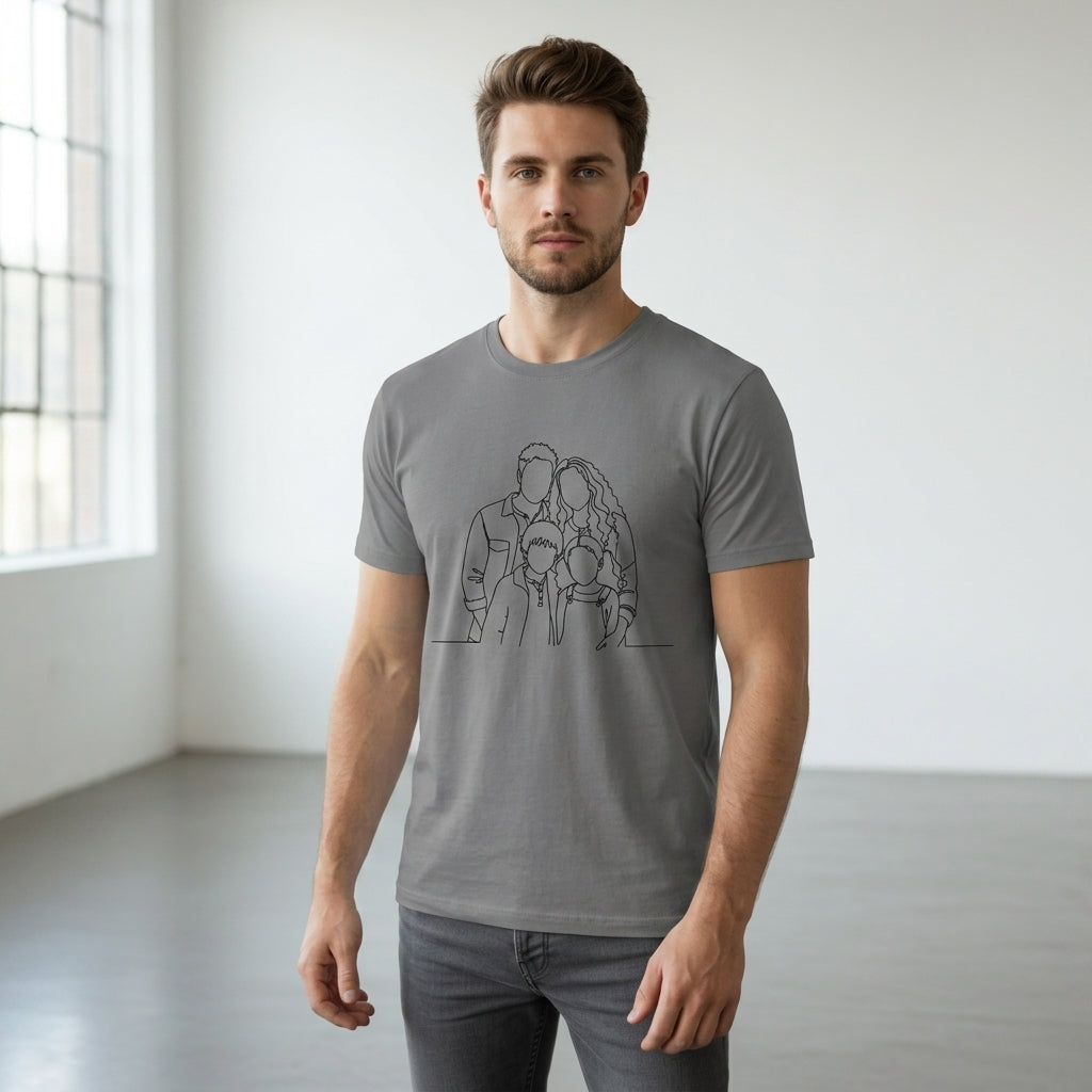 Blank Face Family T-shirt