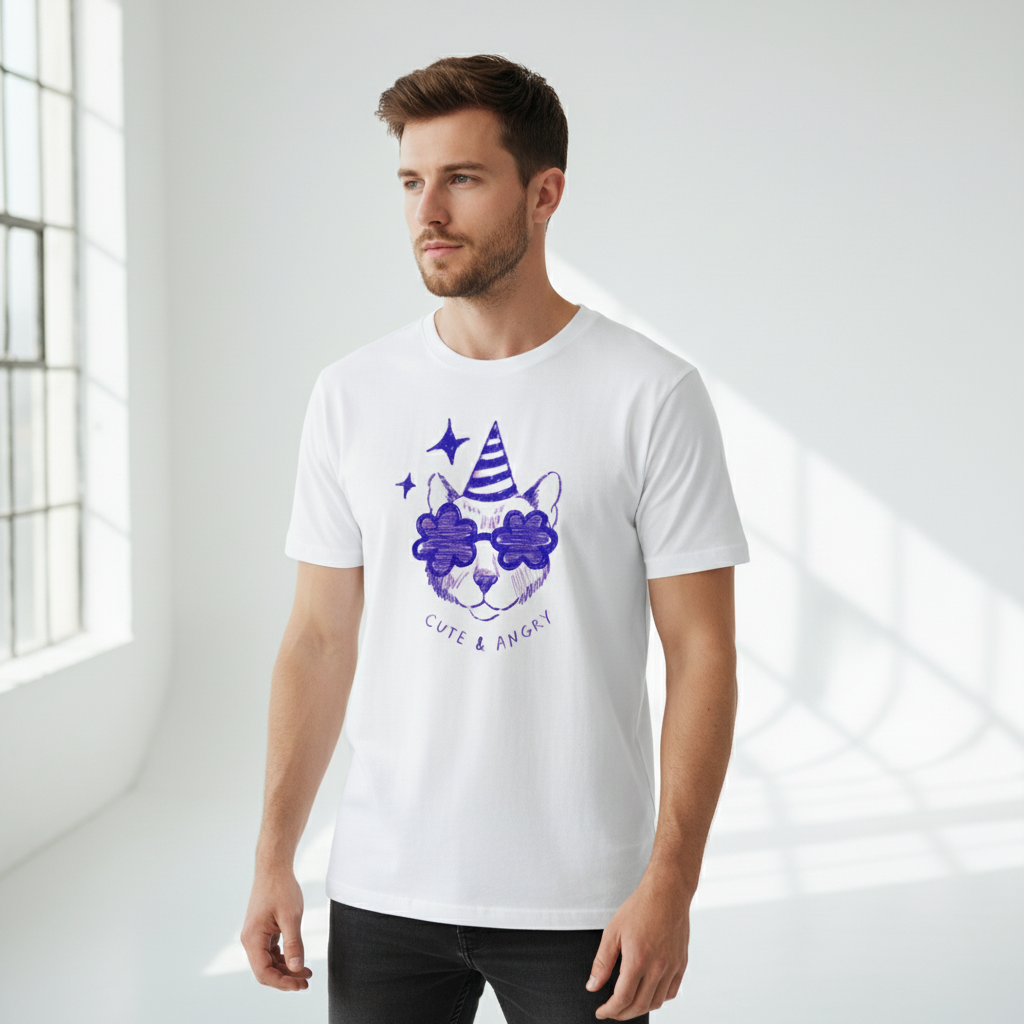 Cute & Angry Cat Tee