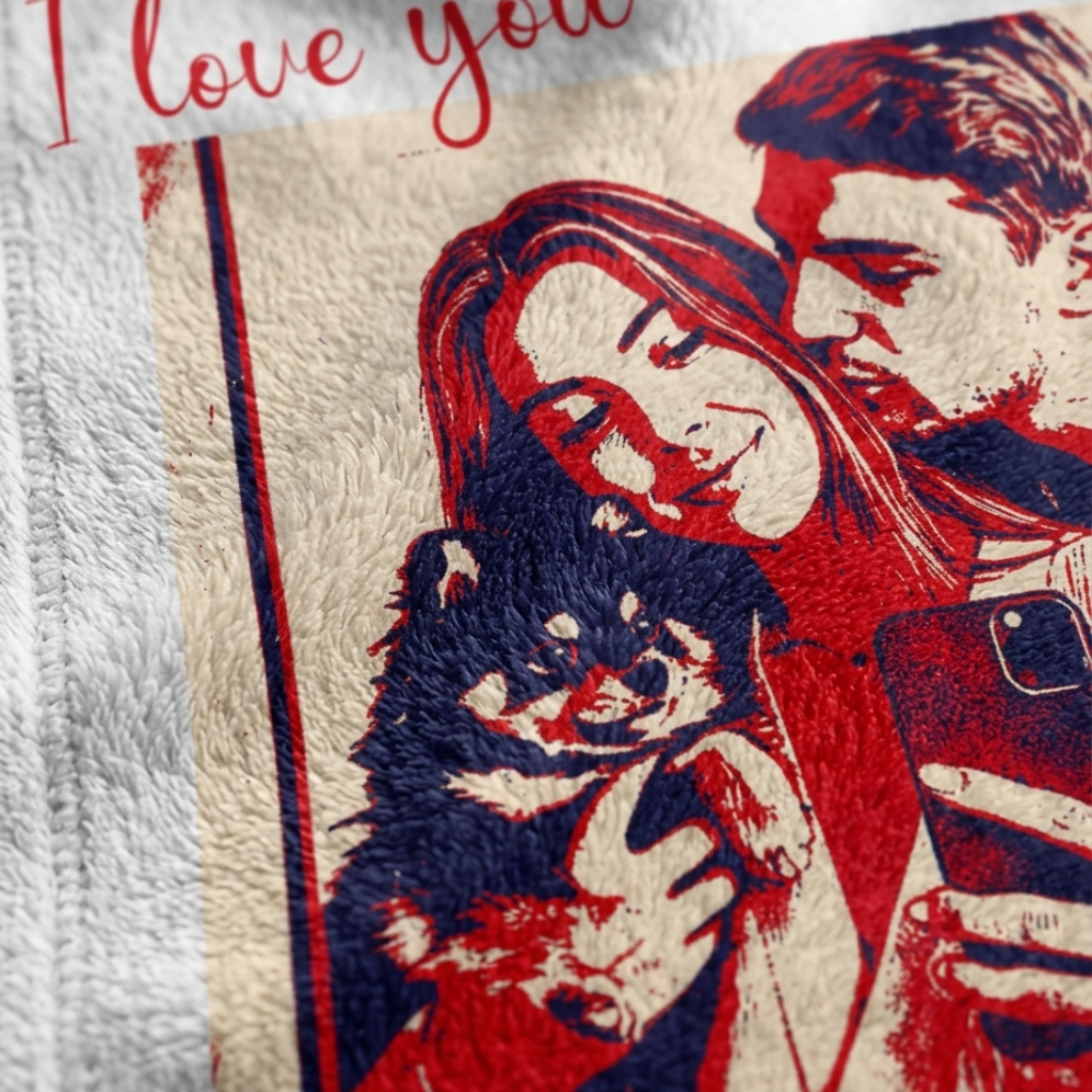 Love Polaroid Blanket