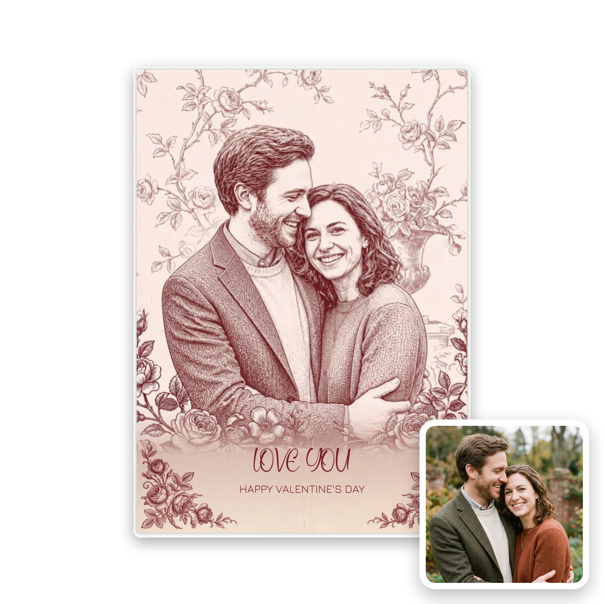 Valentine's Toille Card