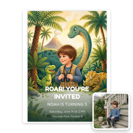 Dino Party Invitation