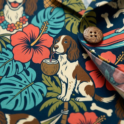 Hawaiian Shirt Aloha Dog detail