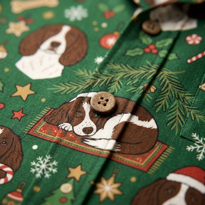 Hawaiian Shirt Christmas Dog detail
