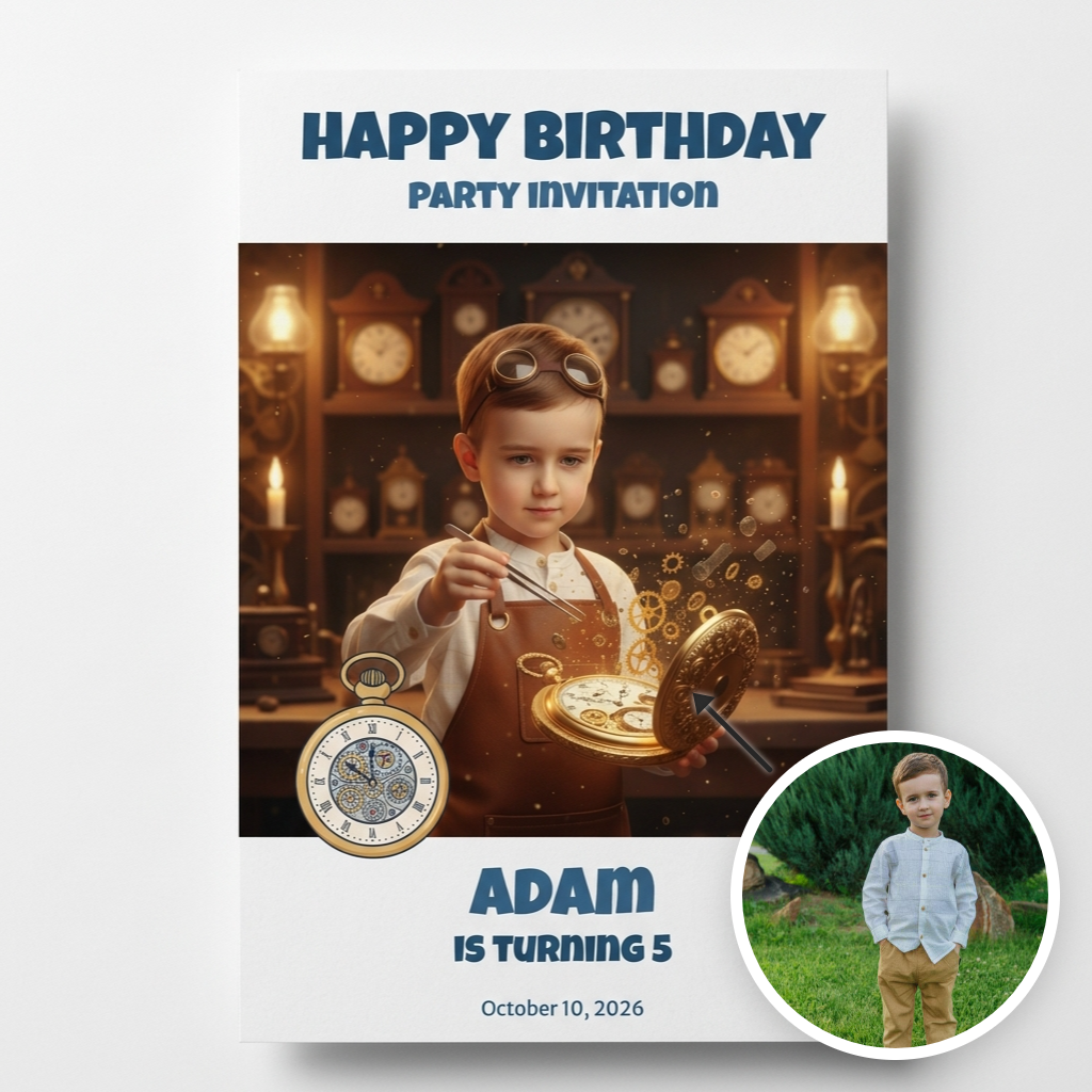 Birthday invitation- Masterpiece AI