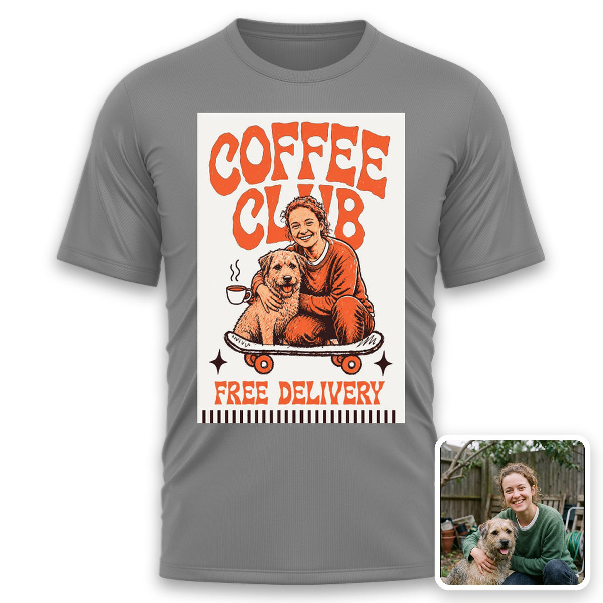 coffee-club-dog-t-shirt tee mockup
