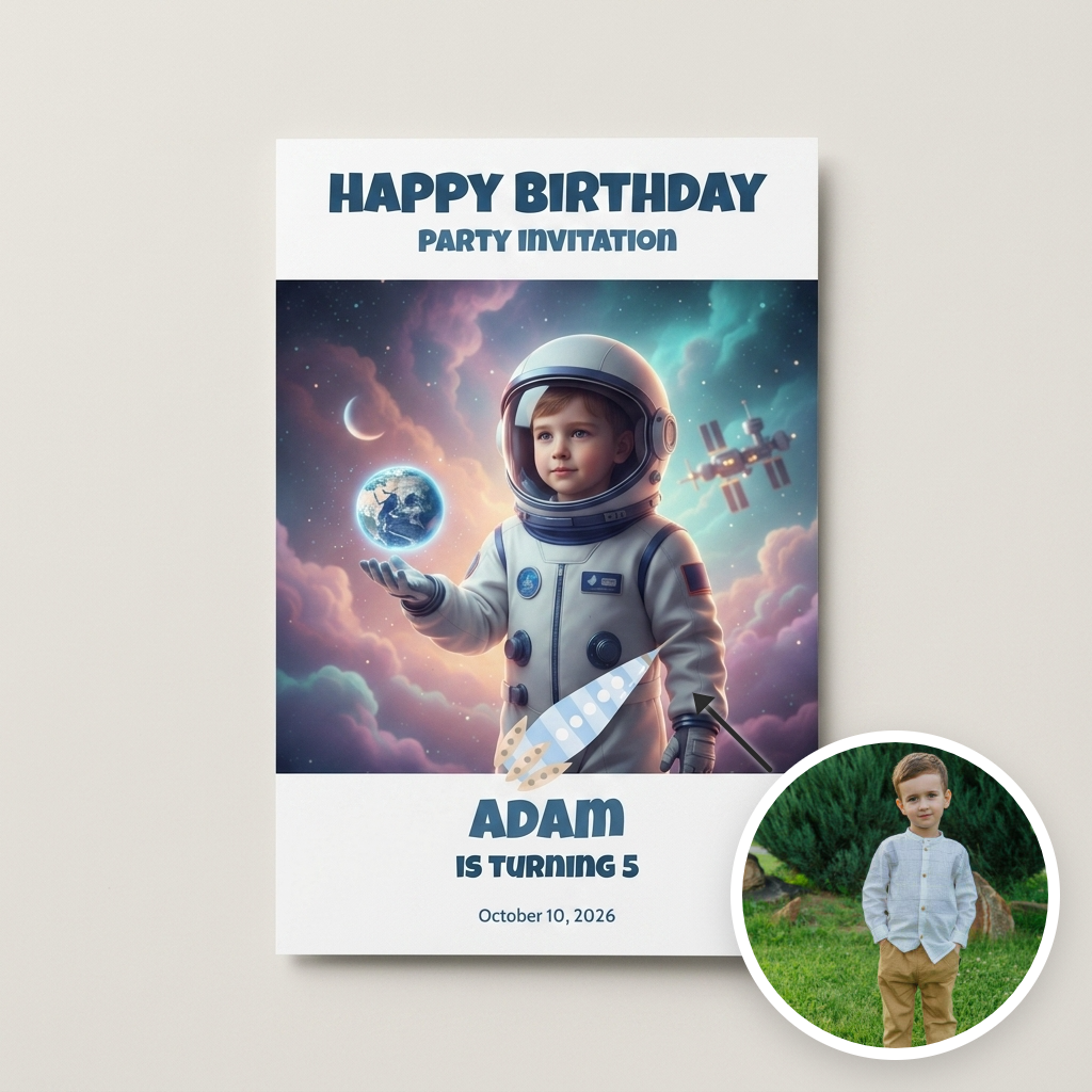 Birthday invitation- Masterpiece AI
