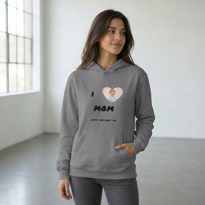 I Love Mom Heart Hoodie