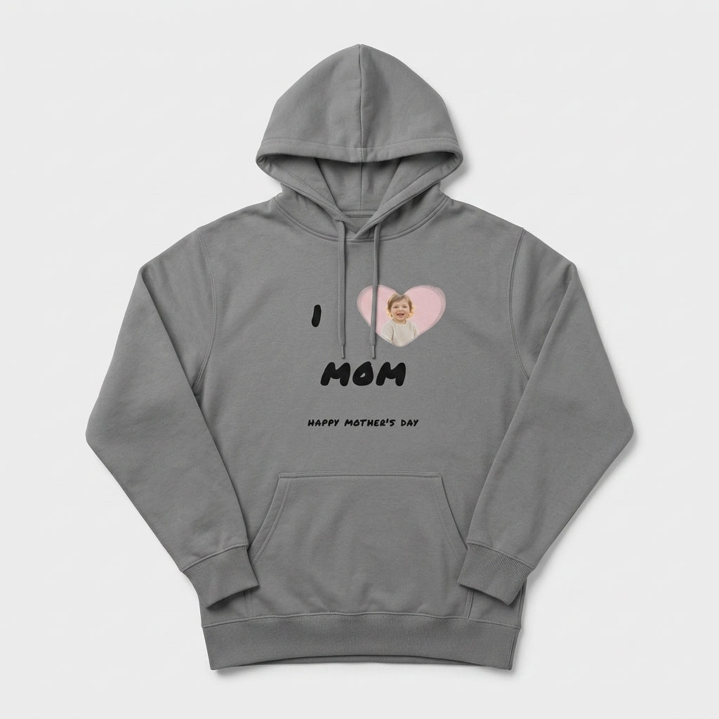 I Love Mom Heart Hoodie