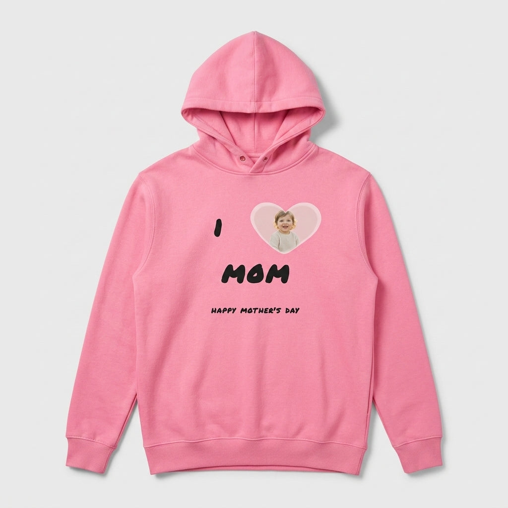 I Love Mom Heart Hoodie