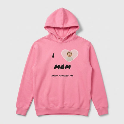 I Love Mom Heart Hoodie