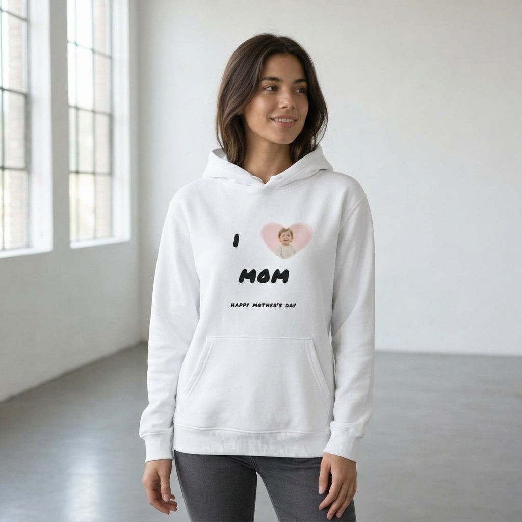 I Love Mom Heart Hoodie