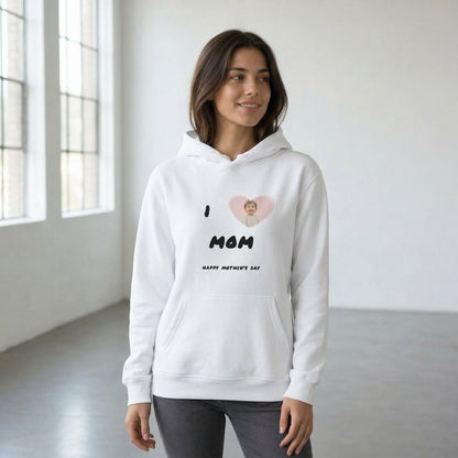 I Love Mom Heart Hoodie