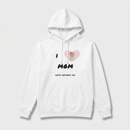 I Love Mom Heart Hoodie