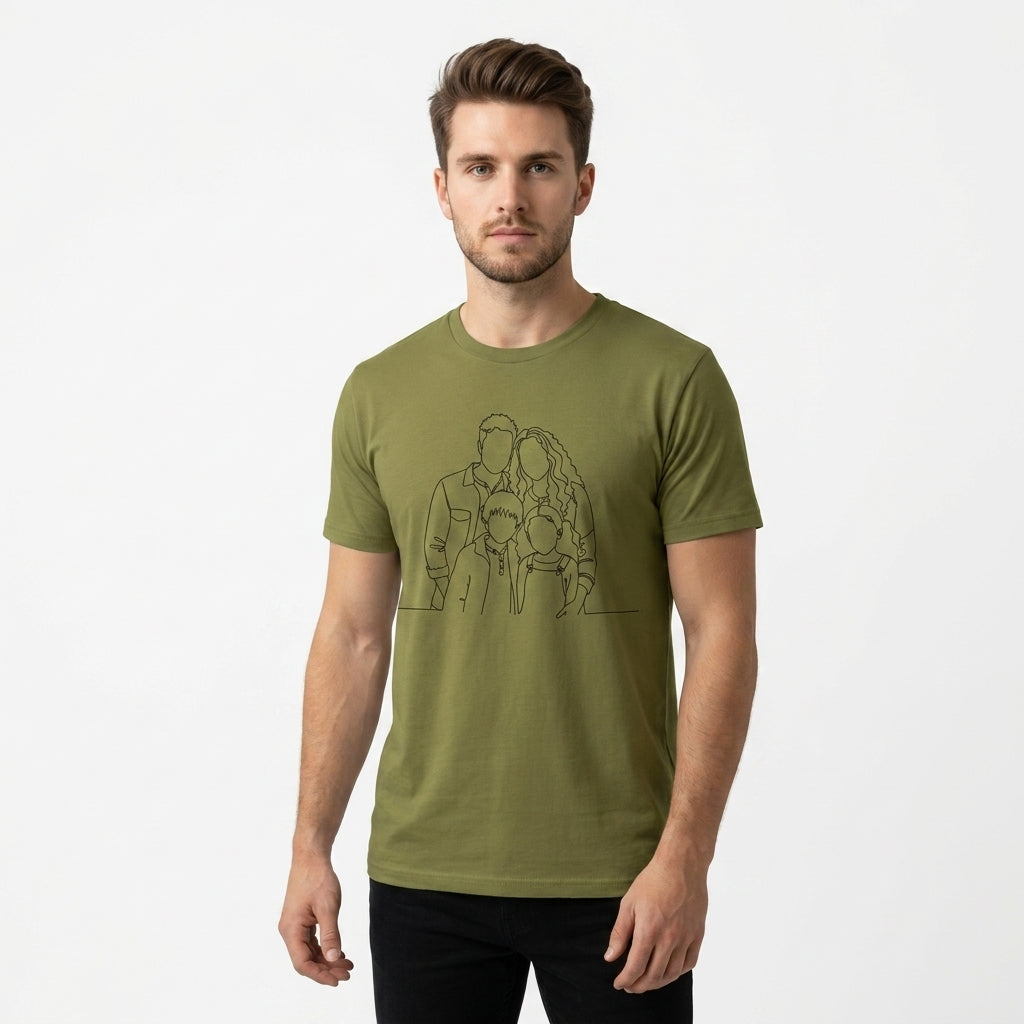 Blank Face Family T-shirt