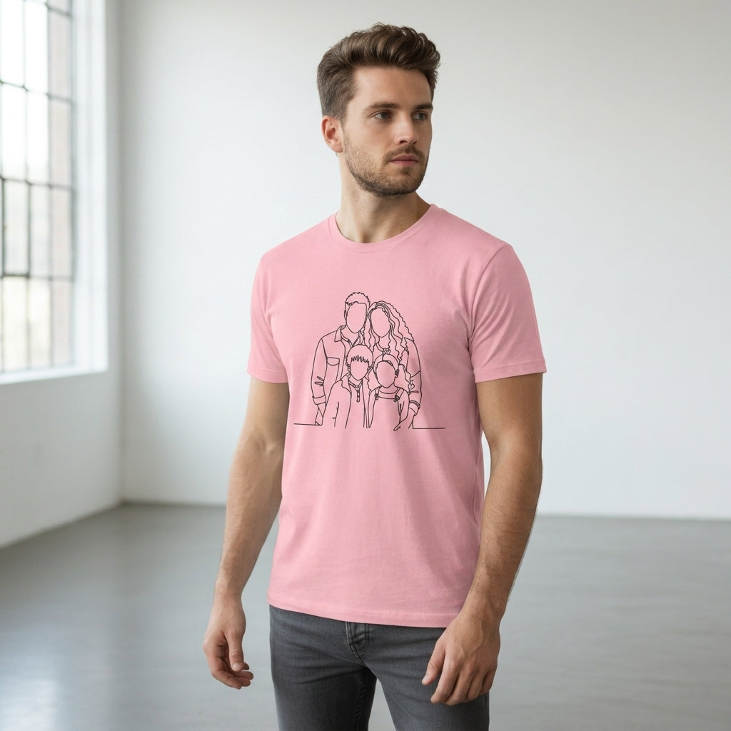 Blank Face Family T-shirt
