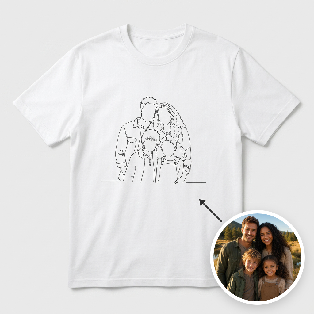 Blank Face Family T-shirt
