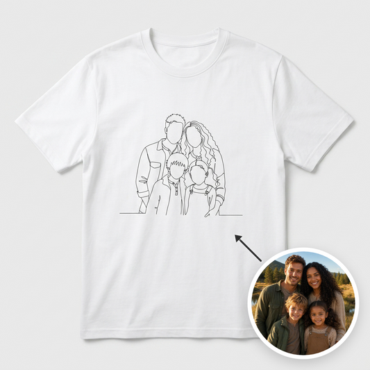 Blank Face Family T-shirt
