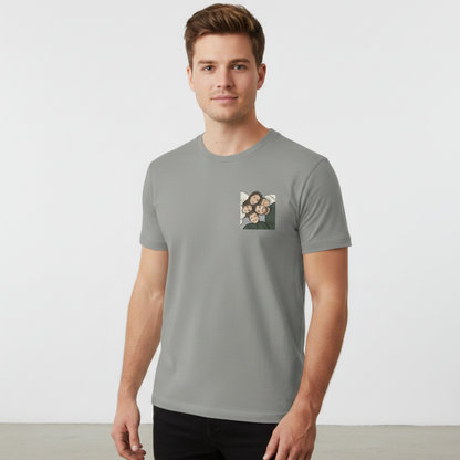 Pocket Cartoon Family T-shirt