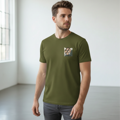 Pocket Cartoon Family T-shirt