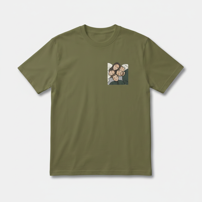 Pocket Cartoon Family T-shirt