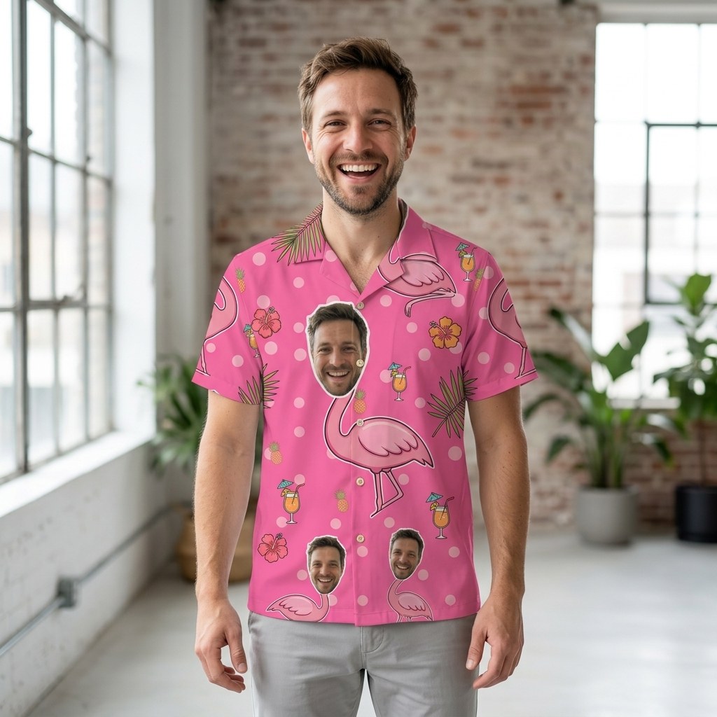 Hawaiian Shirt Flamingo Face room
