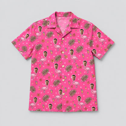 Hawaiian Shirt Flamingo Face studio