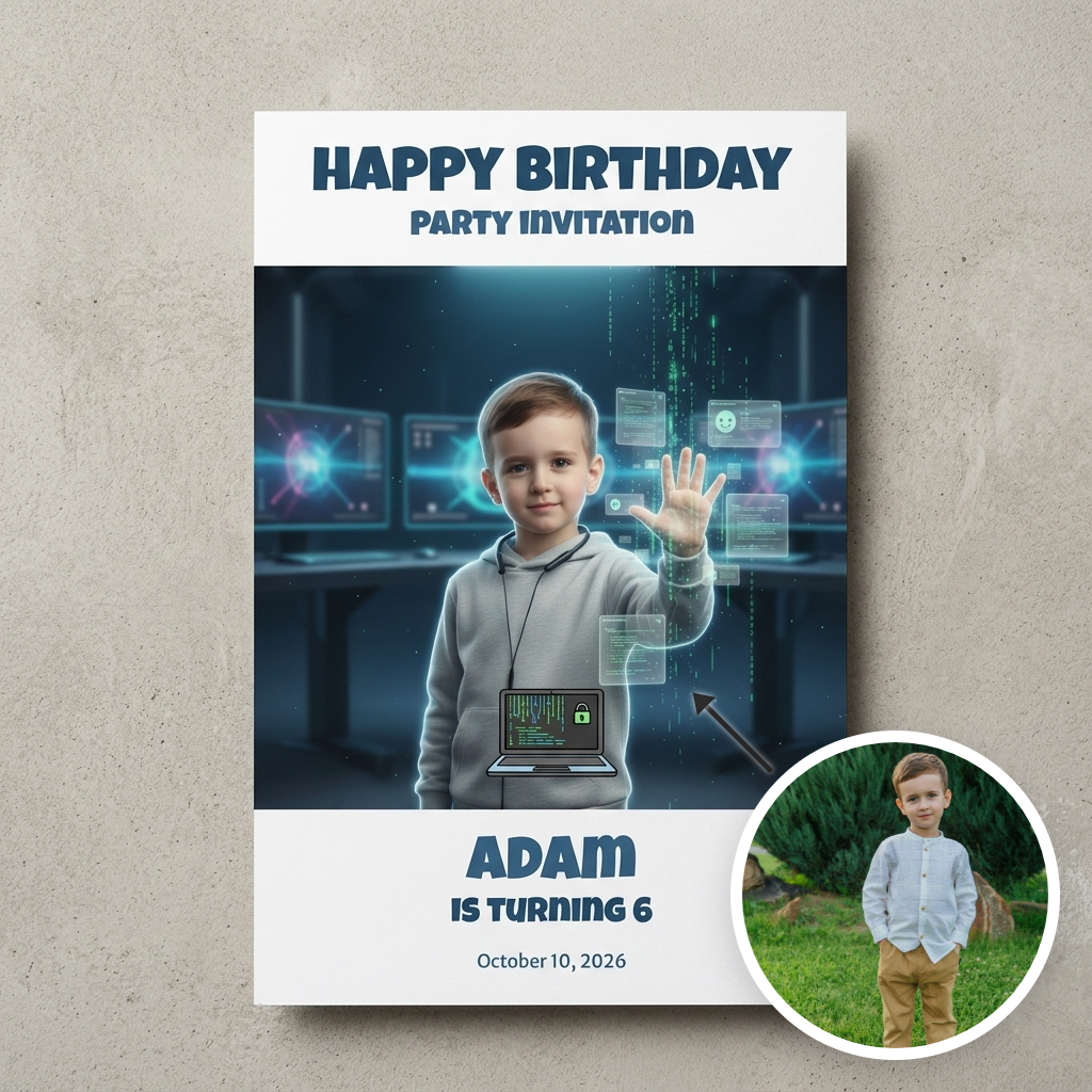 Birthday invitation- Masterpiece AI