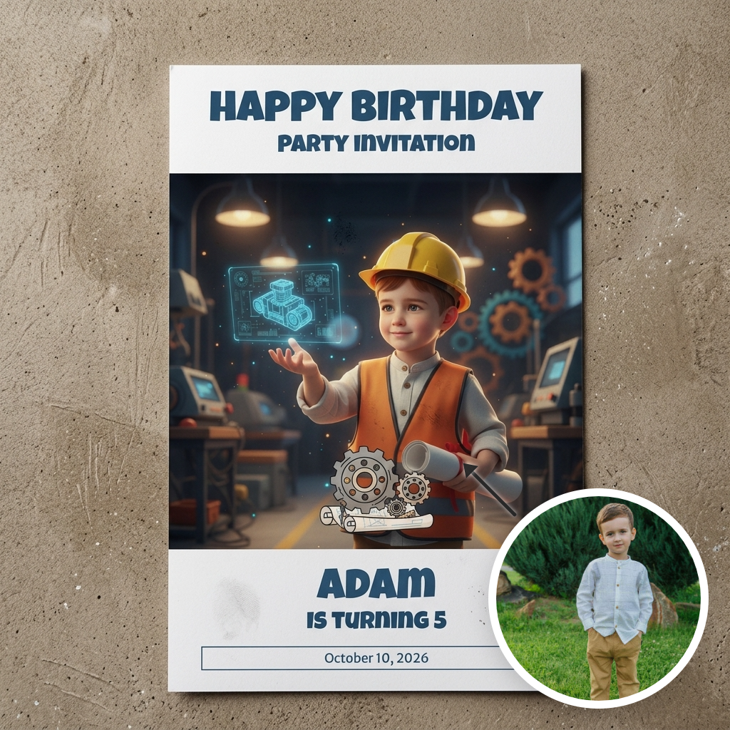Birthday invitation- Masterpiece AI