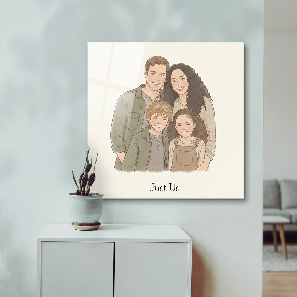My Family Aluminium Poster