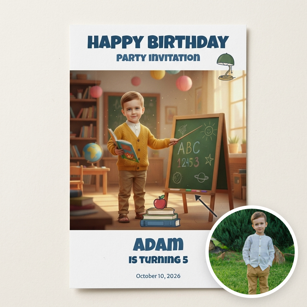 Birthday invitation- Masterpiece AI