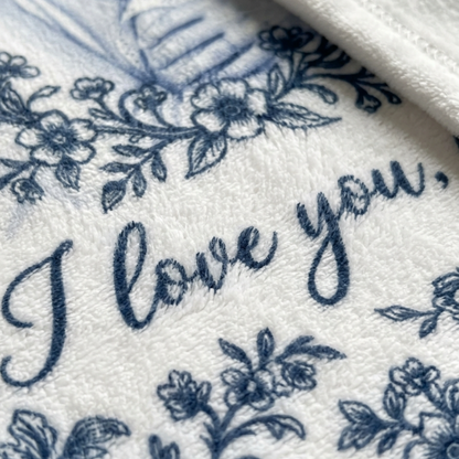 Love You Mom Ornament Blanket