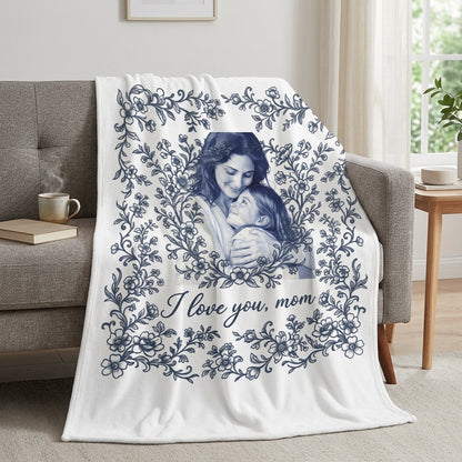 Love You Mom Ornament Blanket