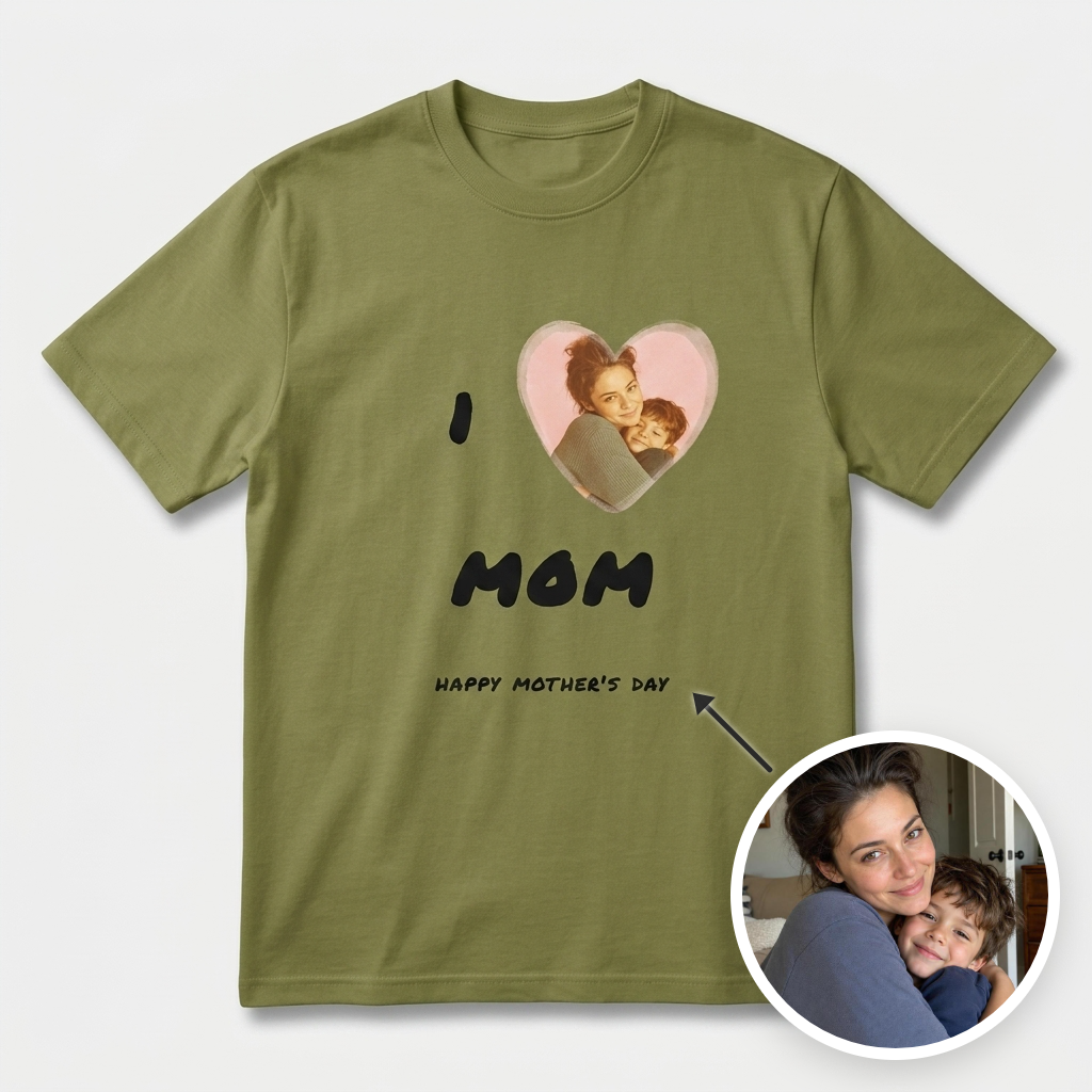 I Love Mom Heart T-shirt