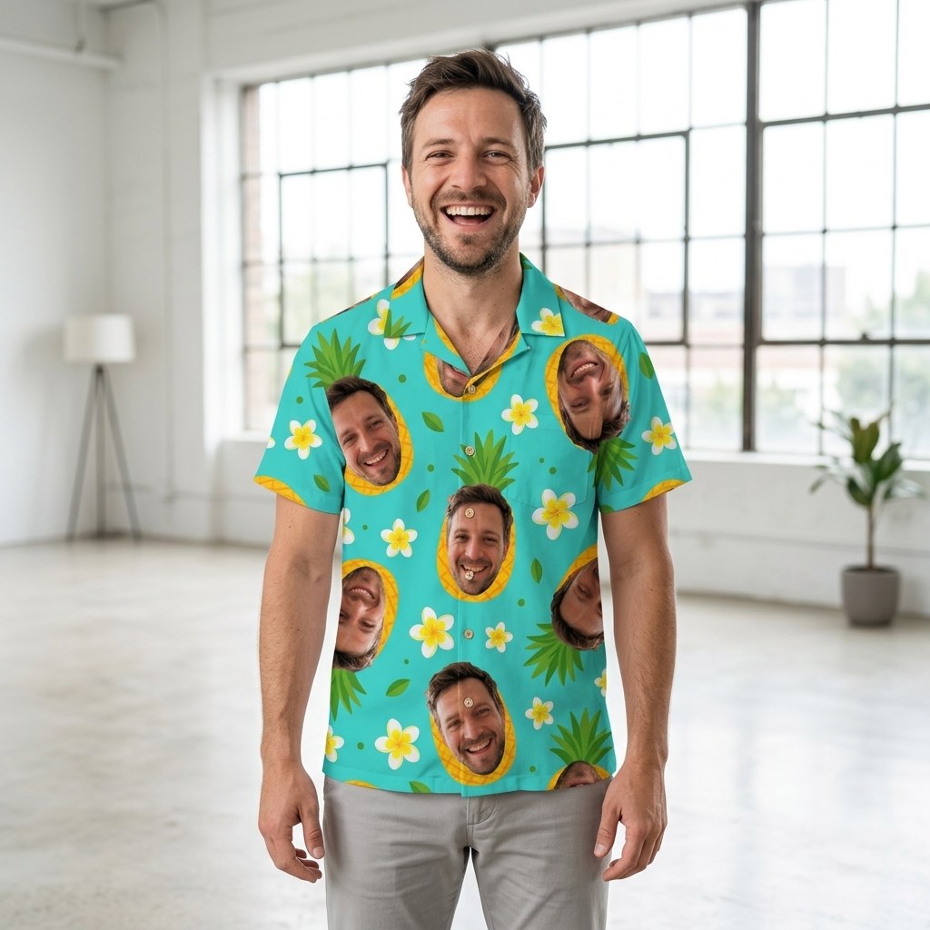 Hawaiian Shirt Pineapple Face room