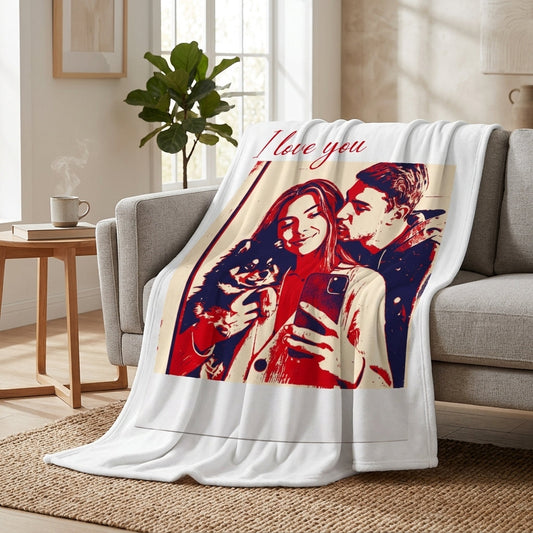 Love Polaroid Blanket