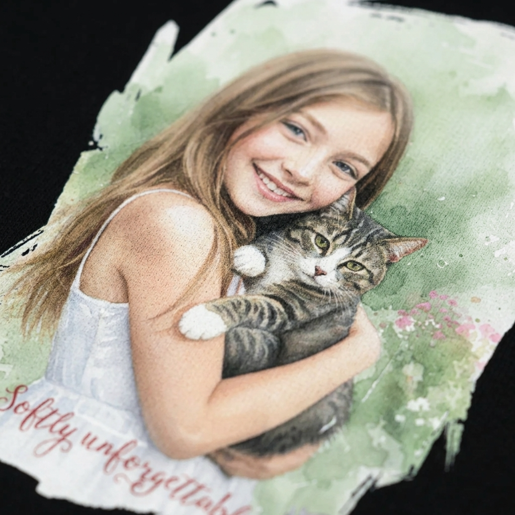 Watercolor Soft Portrait T Shirt