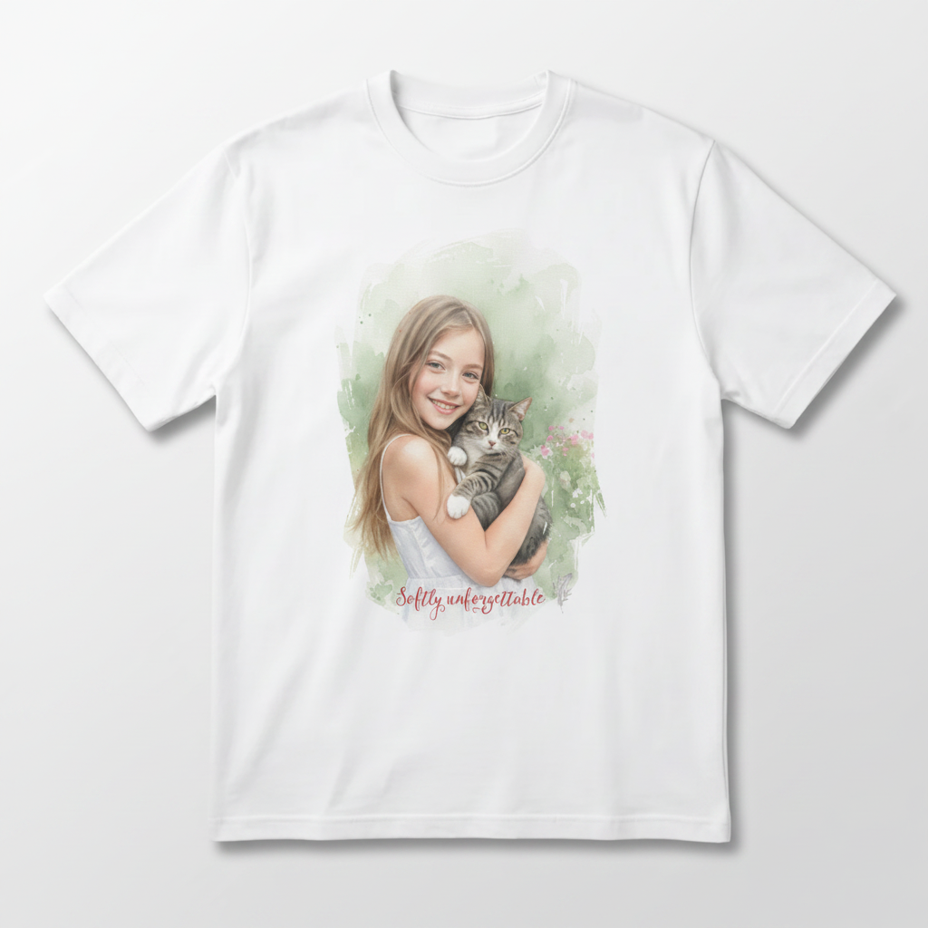 Watercolor Soft Portrait T Shirt