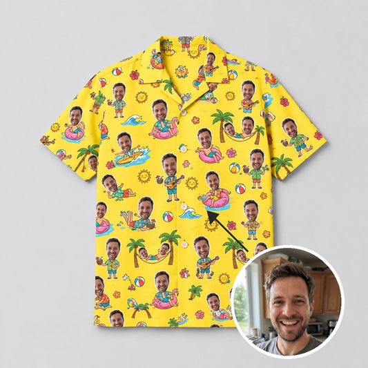 Hawaiian Shirt Surfer Face marketing