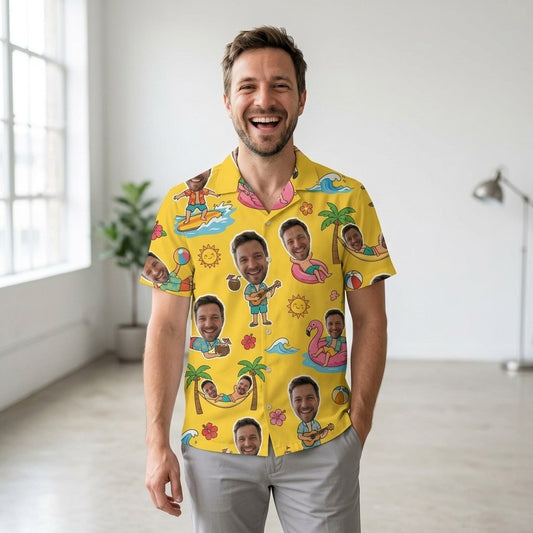 Hawaiian Shirt Surfer Face room