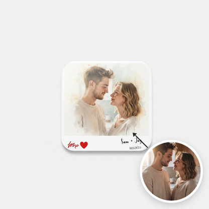 Valentine Polaroid Magnet